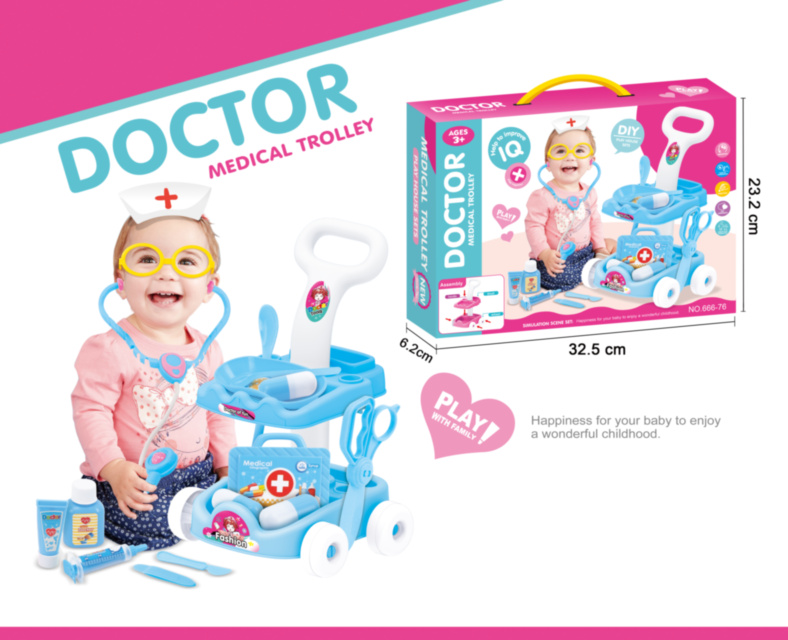 Trusa Doctorului cu Măsuță Troler și Accesorii 