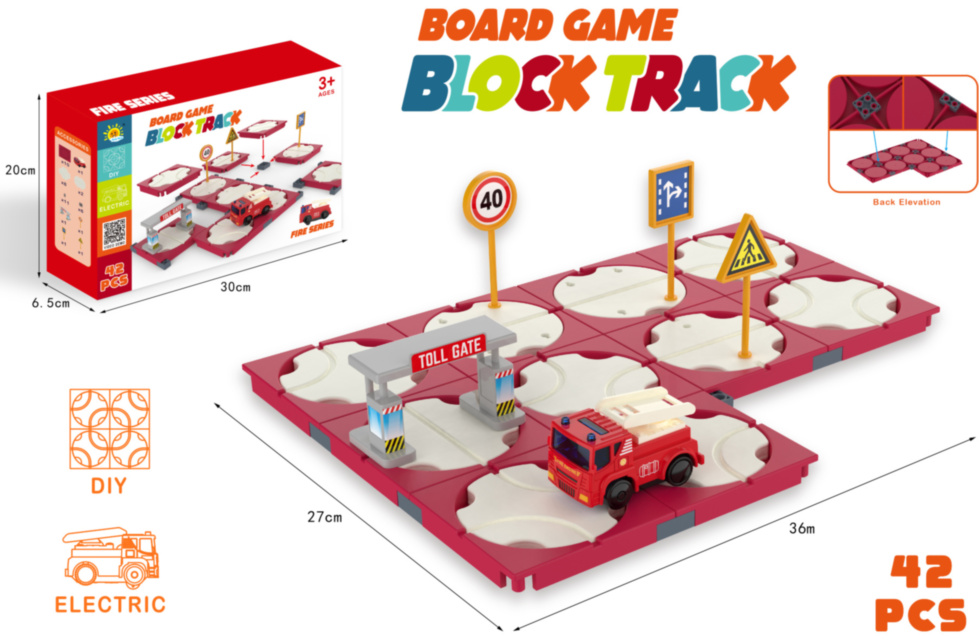 Pistă de Mașini cu Curbe Rotibile și Mașinuță Electrică