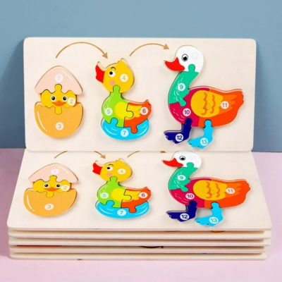 Ciclul de Viață al Rățuștii, Puzzle Incastru de Lemn | image