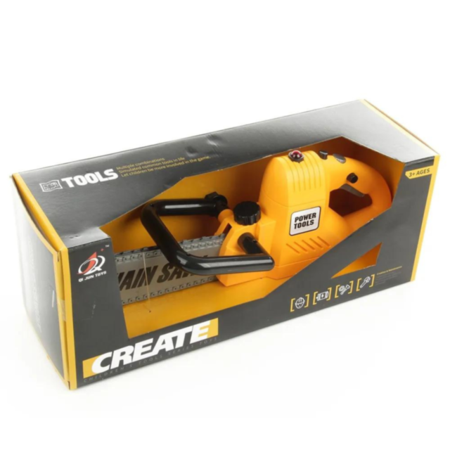 Jucărie fierăstrău cu lanț „Power Tools” – cu sunete realiste