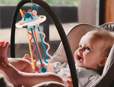 Jucărie Multisenzorială 6-în-1 cu Șnururi Texturate și Funcții Interactive (culoare aleatorie) | image