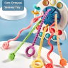 Jucărie Multisenzorială 6-în-1 cu Șnururi Texturate și Funcții Interactive (culoare aleatorie)
