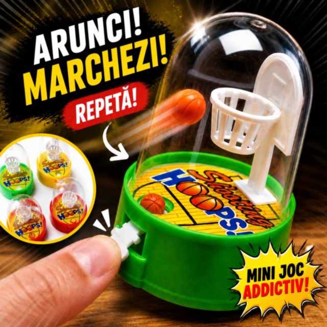 Joc Mini Baschet cu Buton - Shooting Hoops pentru Copii și Adulți