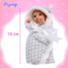 Păpușă Bebeluș de 20 cm cu Păturică și Haine Detasabile – Model Realist pentru Fetițe