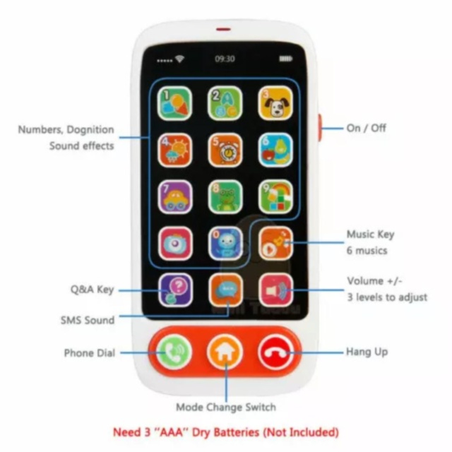 Telefon Interactiv Educativ cu Sunete și Lumini pentru Copii