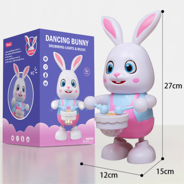 Iepuraș Interactiv cu Tobe, Muzică și Lumină 