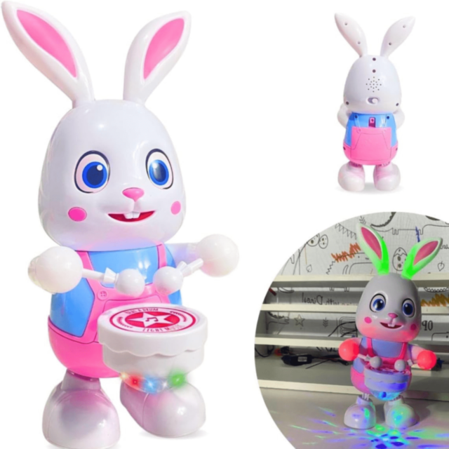 Iepuraș Interactiv cu Tobe, Muzică și Lumină 