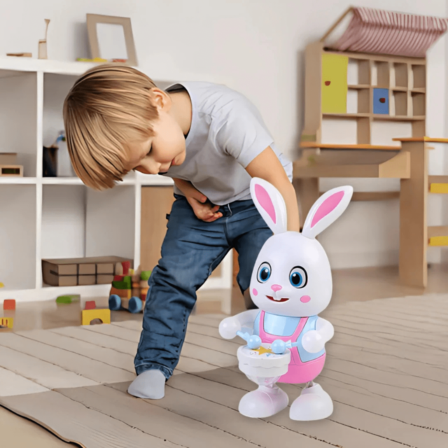 Iepuraș Interactiv cu Tobe, Muzică și Lumină 