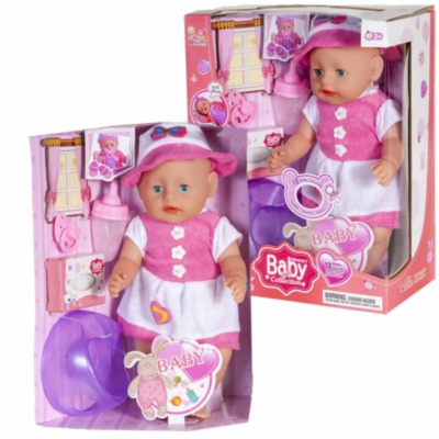 Bebelușul  la Oliță  Interactiv, cu 12 Sunete Realiste,Pampers, Oliță, Suzetă și Biberon | image