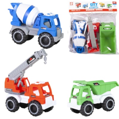 Set 3 Camioane de Construcție, 20cm | image
