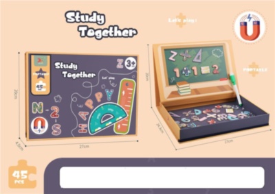 Joc Magnetic cu Litere și Cifre, cu 54 detalii | image