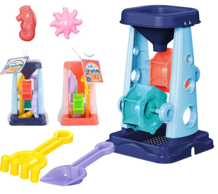 Moara de Nisip și Apă cu 4 Accesorii