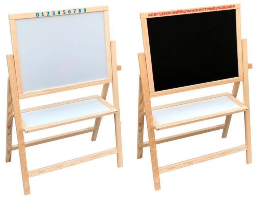 Tablă Magnetică de Lemn cu 2 Fețe de Scris și Desenat 