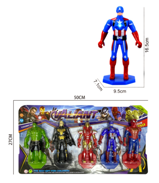 Set 5 Figurine Super Eroi cu Lumini