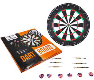 Darts Profesional cu 6 Săgeți Metal, 45cm | image