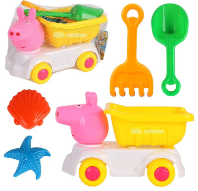 Camionul Peppa cu 4 Piese de Nisip, 31cm | image