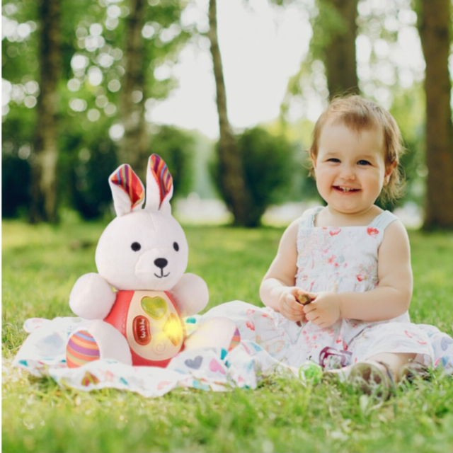 Iepuraș de Pluș Interactiv cu Sunete și Lumini