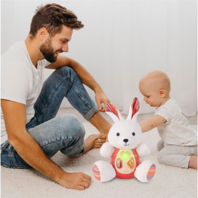 Iepuraș de Pluș Interactiv cu Sunete și Lumini