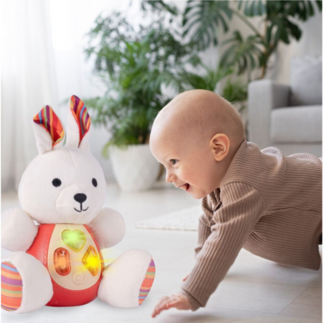 Iepuraș de Pluș Interactiv cu Sunete și Lumini