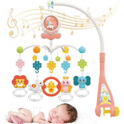 Carusel Muzical pentru Pătuț cu Lumină de Veghe și Jucării Detasabile | image