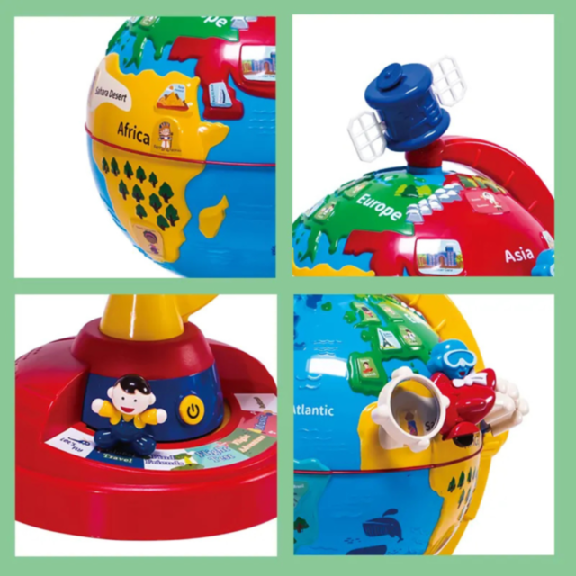 Glob Interactiv cu Jocuri Educative și Funcții Multimedia pentru Copii