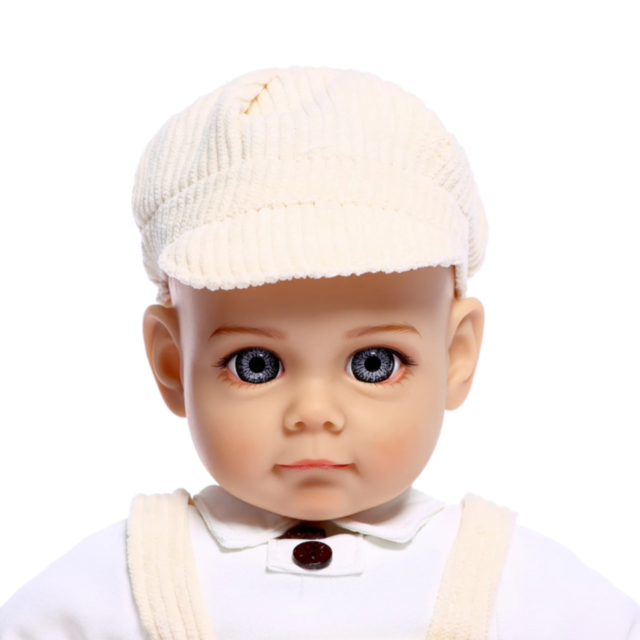 Păpușă Reborn Băiețel cu Corp Moale și Ținută Tricotată – 35 cm