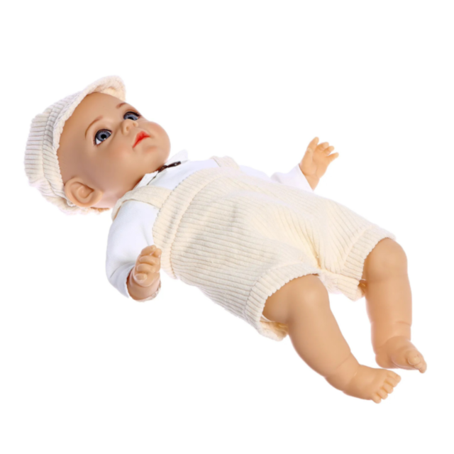 Păpușă Reborn Băiețel cu Corp Moale și Ținută Tricotată – 35 cm