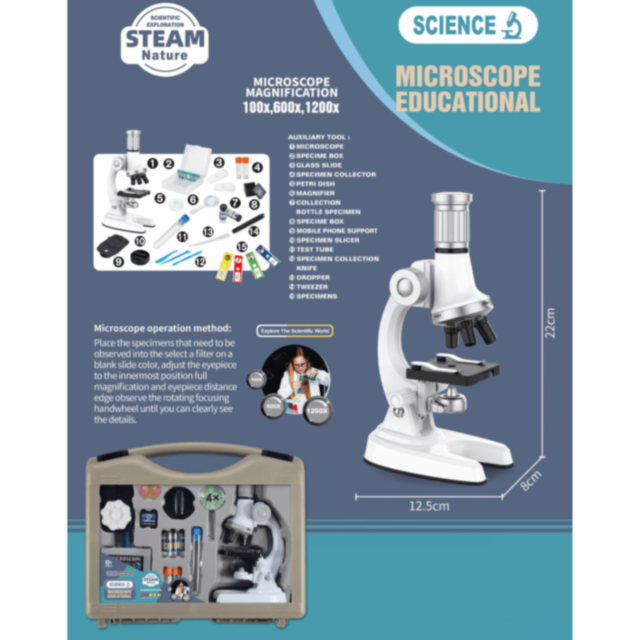 Microscop Educațional cu Accesorii pentru Copii Curioși