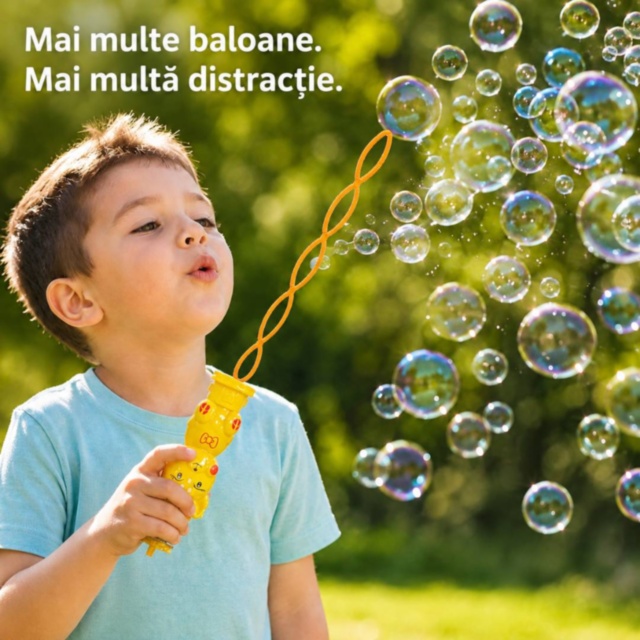 Baghetă pentru baloane de săpun cu căprioară colorată