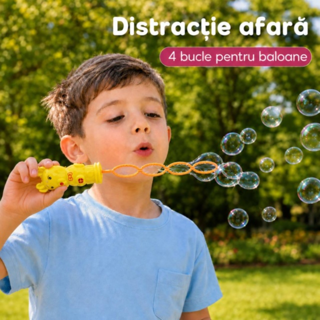 Baghetă pentru baloane de săpun cu căprioară colorată