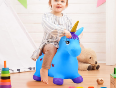 Unicorn Gonflabil cu Lumină și Sunet pentru Copii (culoare aleatorie)  | image