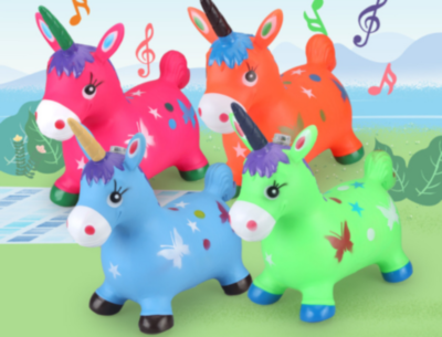 Unicorn Gonflabil cu Lumină și Sunet pentru Copii (culoare aleatorie)  | image