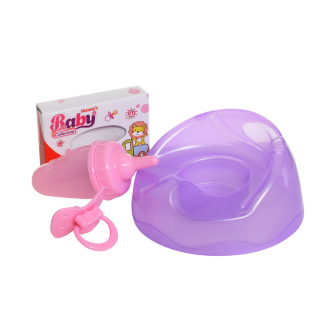 Bebelușul  la Oliță  Interactiv, cu 12 Sunete Realiste, Pampers, Oliță, Suzetă și Biberon