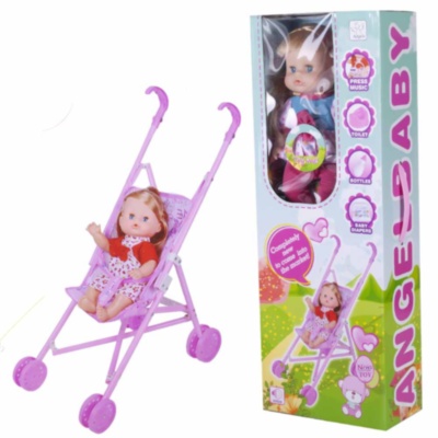 Păpușa  la Oliță  Interactivă, cu 12 Sunete Realiste, Cărucior, Oliță, Pampers și Biberon | image