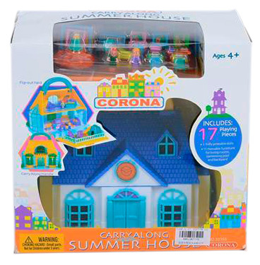 Căsuța Pliabilă Mini de Păpuși cu Figurine și Mobilă