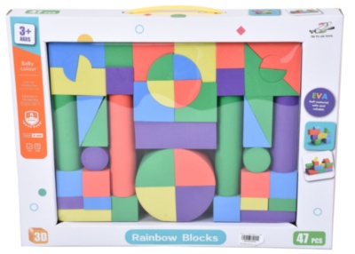 Cuburi Construcții Moi din Spumă EVA, 47 piese | image