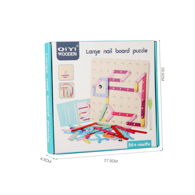 Tablă de Asamblare Creativă Montessori cu Piese Colorate