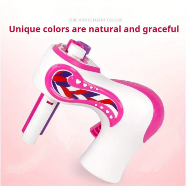 Dispozitiv Electric pentru Împletit Părul – Jucărie Creativă cu Accesorii Colorate