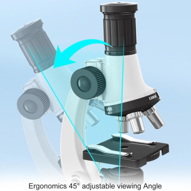 Microscop 1200X cu Lumină LED și Accesorii Educaționale