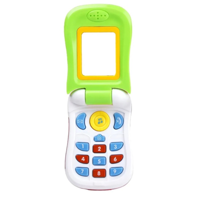 Telefon jucărie cu clapetă și sunete pentru bebeluși (culoare aleatorie)