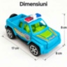 Mașină de poliție cu inerție, tip pickup, 17 cm