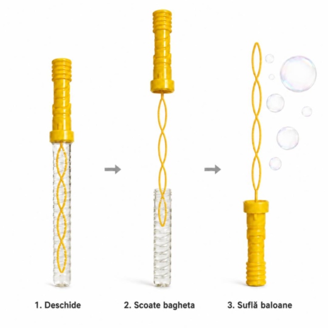 Baghetă pentru baloane de săpun 34cm, set 24 buc., pret 1 buc.