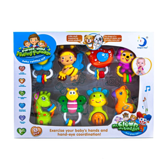 Set 8 Zornăitoare Multicolore