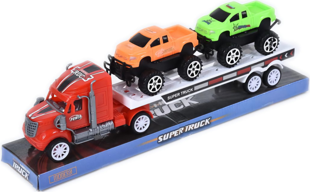 Camion cu Trailer și 2 Mașinuțe, 30cm