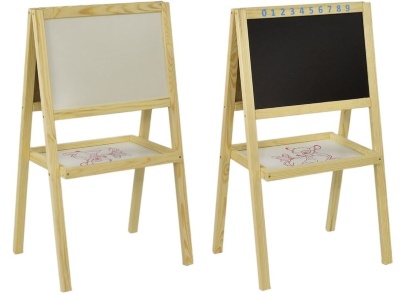 Tablă Dublă de Lemn, Magnetică, cu 2 Fețe de Scris și Desenat  | image