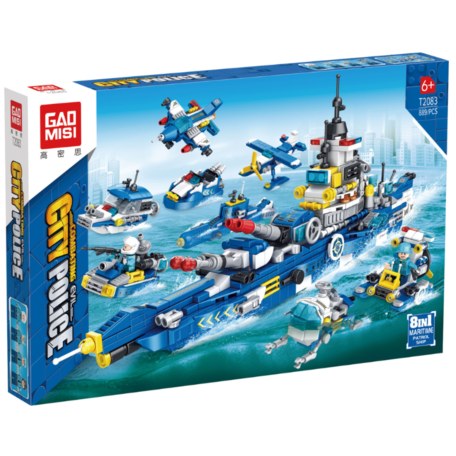 Set de Construcție Nava de Patrulare Maritimă 8-în-1 - 889 Piese