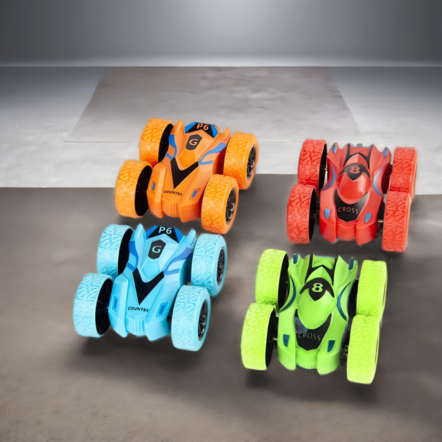 Mașinuță Inerțială Dublă cu Rotire 360° și Design Rezistent (culoare aleatorie)