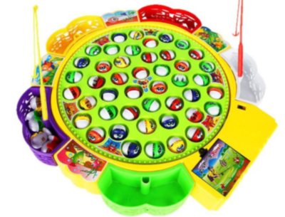 Joc de Pescuit Rotativ cu Muzică și 5 Undițe | image