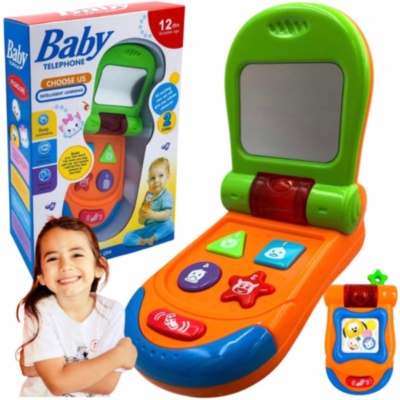 Telefon jucărie interactiv cu clapetă pentru bebeluși (culoare aleatorie) | image