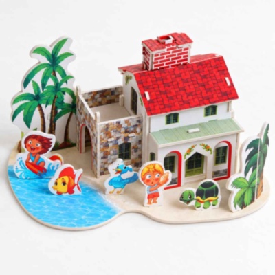 Puzzle 3D vilă de coastă, 21 de piese | image